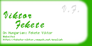 viktor fekete business card